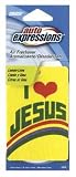 Auto Expressions ME48LOJ-3P I Love Jesus Air Freshener, 3 Pack