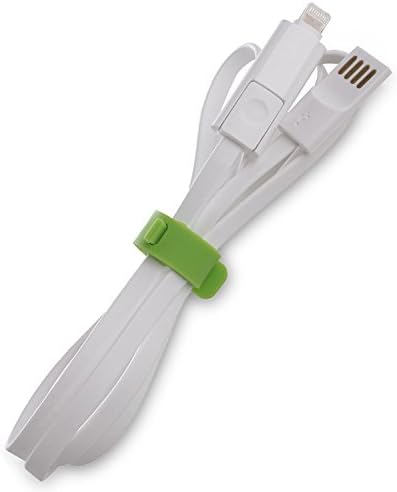 2-in-1 Micro USB to Lightning Compatible Charging and Data Cable for use with Apple iPhone 6, 6+, 5, 5S, 5C, 5, iPod, iPad 3, 4, Air, Mini (not Apple MFI certified)