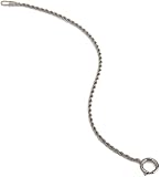 Paylak PC6-W 14″ Silver-Tone Watch Chain Fob Rope Link Design