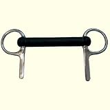 Rubber Mullen Mouth Half Cheek Bit - Malleable Iron