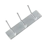 Garment Hooks, 3 Hook, 18x3-3/4x7, Chrome