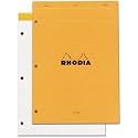 Rhodia Classic Staple Bound Lined Paper Pad With Margin & 3 Punched Holes 8.25 X 11.75