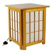 Unique Inexpensive Floor Lamp - 9" Hokkaido Japanese End Table Nightstand Lantern - HONEY