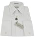 Mens Modena Solid White French Cuff Dress Shirt - Size 18 36/37