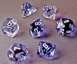 Chessex Dice: Polyhedral 7-Die Nebula Dice Set - Black w/white