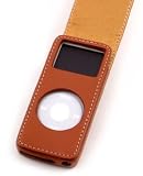 Brown/Tan Leather Case for the Apple iPod Nano 1st Generation 1GB 2GB 4GB