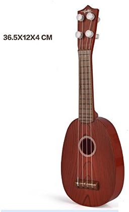 4 String Acoustic Guitar Toy for Kids with Vibrant Sounds and Tunable Strings - Kids Educational Toy - Brown