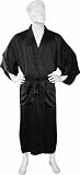 Produkt-Bild: Seide pur, Kimono, lang, 100% Seide, Schwarz, XXL