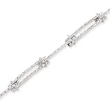 14k White Gold Pave 1.00 Carat Diamond Fashion Bracelet