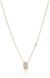 Shy by SE Diamond Bezel Hamsa Necklace