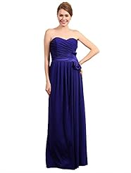Strapless Cocktail  Lace Silk/Velvet Evening Dress/Bridesmaid Dress/Prom Dress/Wedding Party Dress  With a Bow(s) and a Sash 