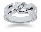 0.3 ctw. Men's Round Diamond Wedding Band in Platinum