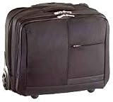 Targus - Hugues - Mallette &agrave; roulette en Nylon/Cuir Huil&eacute; pour Ordinateur portable 15,6" - Noir