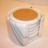 Coaster Set-white marble