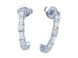 0.70 cts Baguette Diamonds Earrings - 18kt White or Yellow Gold LIFETIME WARRANTEE
