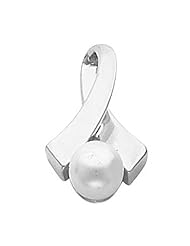 Platinum White Akoya Cultured Pearl Pendant -- LIFETIME WARRANTY