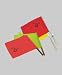 Linienrichterfahnen gelb und rot, 1 Paar / 6620