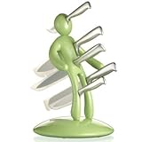 The Ex 5-Piece Knife Set with Unique Apple Holder Designed By Raffaele Iannello