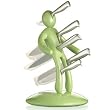 The Ex 5-Piece Stainless-Steel Knife Set with Unique Holder, Apple Green