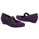 DKNYC Women's Penelope Mary Jane Wedge,Eggplant,6 M US