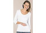 Misses Bay Studio 3/4 Sleeve Solid Pima Cotton Top