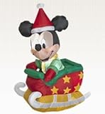 RARE four ft. -- Gemmy xmas Airblown blow up - walt disney Mickey computer mouse in Sled