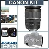 Canon EF-S 17-55mm f/2.8 IS USM Digital SLR Zoom Lens Kit - U.S.A. Warranty with Tiffen 77mm Wide Angle Filter Kit, Lens Cap Leash, Professional Lens Cleaning Kit