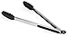 Stainless Steel Tongs Set - Salad Tongs - Serving Tongs - Kitchen Tongs - 12 Inch & 14 Inch Cooking Tongs With Silicone Tips, Perfect Tongs For All Food & BBQ - Kitchen Utensils