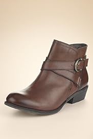 Footglove Fashion Leather Wide Fit Strap Boots