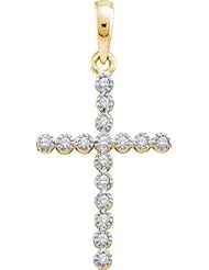 0.09ctw Round Diamond Cross Pendant