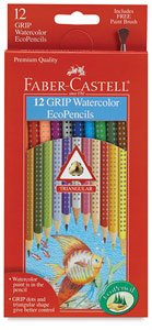 Faber-Castell Grip Watercolor EcoPencils - Grip Watercolor EcoPencils, Set of 12
