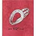 Cz's & Crystals Sr-2404 : Sterling Silver Rhodium Plated Pave Cz Open Loop Ring