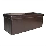 IMAGE OF Large Rectangular Ottoman in Coffee