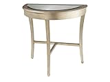 Champagne Hall Table With Beveled Inlay Mirror Top Wood 30 X 17 X 30