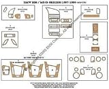BMW 3 Series E36 Real Aluminum Dash Kit 97-99 - 40 pieces - Real Brushed Aluminum