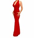 Blue Banana Red Full Length Evening Dress