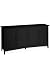 Kitchen & Housewares : Lowboy With Wood Doors 4 Door 60"w Distressed Blck