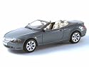 2005 BMW 645 Ci Cabrio diecast model car 1:18 scale die cast by Maisto - Metallic Grey