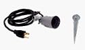 BELL OUTDOOR WEATHERPROOF METALLIC SPIKE LIGHT WITH 6 FOOT CORD, GREY SHRINKWRAPPED