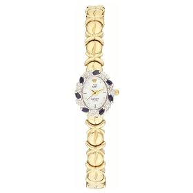 Jules Jurgensen Women's Gemstone Watch with 7 Diamonds and Sapphires