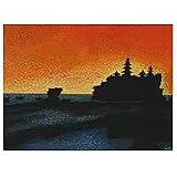 NOVICA Impressionist Painting - 'Tanah Lot Temple'