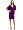 Suzi Chin Women's Faux Wrap Dress, Grape Jelly, 2