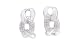 SS Chain Hoops Earrings w/ Diamond Accent