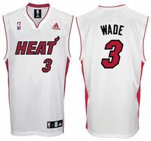 Dwyane Wade Jersey: adidas White Replica #3 Miami Heat Jersey
