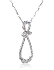 Sterling Silver Diamond Infinity Pendant Necklace (1/10 cttw, I-J Color, I2-I3 Clarity), 18"