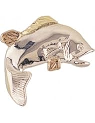 Black Hills Gold - Tie Tack - Gold on Sterling Silver - Fish