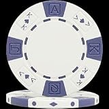 100 Ace/King Suited Poker Chips - White