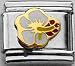 Jewelry : Clearly Charming White Hibiscus Italian Charm