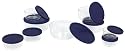 Pyrex Storage 18-Piece Round Set, Clear with Blue Lids