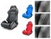 Yonaka Motorsports (YMRS001-blk) Ronin Style Seats - Black Leather - Black Stitching